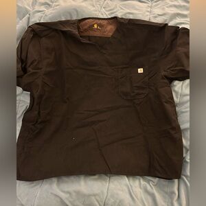 Men’s Scrubs Carhartt ripstop Men's V-Neck Medical Scrub Top w Pocket black 3XL.